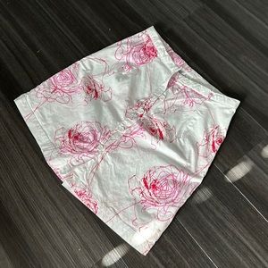 millenium small pink/ white floral skort